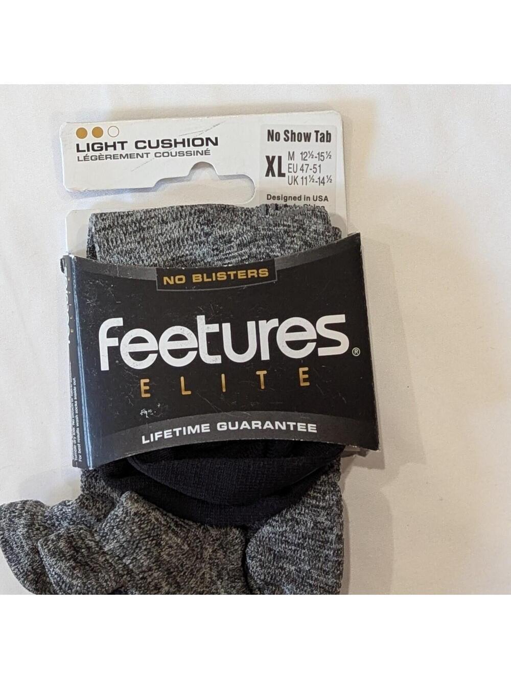 1 Pair Feetures Elite Ultra Light Cushion No Show Tab Running Socks Size XL - Picture 2 of 3